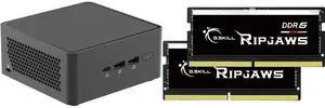 ASUS NUC 15 Pro RNUC15CRHU70000U Black Barebone System w/ Intel Ultra 7 255H CPU, Integrated - Intel Arc 140T Graphics ,US cord, Single Unit - Memory and Storage Sold Separately G.SKILL Ripjaws SO-DIMM 64GB (2 x 32GB) 262-Pin DDR5 SO-DIMM D