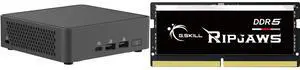 ASUS NUC 15 Pro RNUC15CRKU50000U Black Barebone System w/ Intel Ultra 5 225H CPU, Integrated - Intel Arc 130T Graphics ,US cord, Single Unit - Memory and Storage Sold Separately G.SKILL Ripjaws SO-DIMM 32GB 262-Pin DDR5 SO-DIMM DDR5 4800 (P