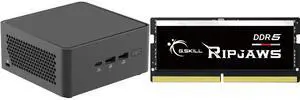 ASUS NUC 15 Pro RNUC15CRHU70000U Black Barebone System w/ Intel Ultra 7 255H CPU, Integrated - Intel Arc 140T Graphics ,US cord, Single Unit - Memory and Storage Sold Separately G.SKILL Ripjaws SO-DIMM 32GB 262-Pin DDR5 SO-DIMM DDR5 4800 (P