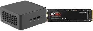 ASUS NUC 15 Pro RNUC15CRHU70000U Black Barebone System w/ Intel Ultra 7 255H CPU, Integrated - Intel Arc 140T Graphics ,US cord, Single Unit - Memory and Storage Sold Separately SAMSUNG 990 PRO SSD 4TB PCIe 4.0 M.2 2280 Internal Solid State