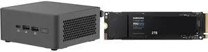 ASUS NUC 15 Pro RNUC15CRHU50000U Black Barebone System w/ Intel Ultra 5 225H CPU, Integrated - Intel Arc 130T Graphics ,US cord, Single Unit - Memory and Storage Sold Separately SAMSUNG 990 EVO SSD 2TB, PCIe Gen 4x4, Gen 5x2 M.2 2280 NVMe I