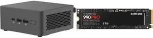ASUS NUC 15 Pro RNUC15CRHU50000U Black Barebone System w/ Intel Ultra 5 225H CPU, Integrated - Intel Arc 130T Graphics ,US cord, Single Unit - Memory and Storage Sold Separately SAMSUNG 990 PRO 2TB SSD, PCIe Gen4 M.2 2280, Seq. Read Speeds