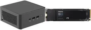 ASUS NUC 15 Pro RNUC15CRHU70000U Black Barebone System w/ Intel Ultra 7 255H CPU, Integrated - Intel Arc 140T Graphics ,US cord, Single Unit - Memory and Storage Sold Separately SAMSUNG 990 EVO SSD 2TB, PCIe Gen 4x4, Gen 5x2 M.2 2280 NVMe I