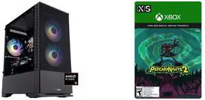 ABS Cyclone Ruby Gaming PC - Windows 11 - AMD Ryzen 5 9600X - GeForce RTX 5060 - DLSS 4 - AI-Powered Performance - 32GB DDR5 6000MHz - 1TB M.2 NVMe SSD - CR9600X5060 Psychonauts 2 Xbox Series X|S and Xbox One and Win 10 [Digital Code]