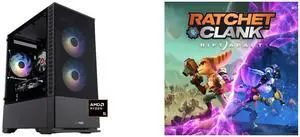 ABS Cyclone Ruby Gaming PC - Windows 11 - AMD Ryzen 5 9600X - GeForce RTX 5060 - DLSS 4 - AI-Powered Performance - 32GB DDR5 6000MHz - 1TB M.2 NVMe SSD - CR9600X5060 Ratchet & Clank: Rift Apart - PC [Steam Code, UNITED STATES]