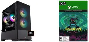 ABS Cyclone Ruby Gaming PC - Windows 11 - AMD Ryzen 7 9700X - GeForce RTX 5060 - DLSS 4 - AI-Powered Performance - 32GB DDR5 6000MHz - 1TB M.2 NVMe SSD - CR9700X5060 Psychonauts 2 Xbox Series X|S and Xbox One and Win 10 [Digital Code]