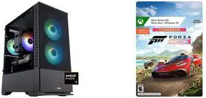 ABS Cyclone Ruby Gaming PC - Windows 11 - AMD Ryzen 7 9700X - GeForce RTX 5060 Ti -  DLSS 4 - AI-Powered Performance - 32GB DDR5 6000 - 1TB M.2 NVMe SSD - CR9700X5060TI2 Forza Horizon 5: Standard Edition Xbox Series X|S, Xbox One, Windows [