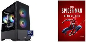 ABS Cyclone Aqua Gaming PC - Windows 11 - Intel Core Ultra 7 265KF - GeForce RTX 5070 - DLSS 4 - AI-Powered Performance - 32GB DDR5 6000MHz - 1TB M.2 NVMe SSD - CA265KF5070 Marvel's Spider-Man Remastered - PC [Steam Code, UNITED STATES]