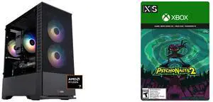 ABS Cyclone Ruby Gaming PC - Windows 11 - AMD Ryzen 7 9700X - GeForce RTX 5070 - DLSS 4 - AI-Powered Performance - 32GB DDR5 6000MHz - 1TB M.2 NVMe SSD - CR9700X5070 Psychonauts 2 Xbox Series X|S and Xbox One and Win 10 [Digital Code]