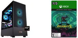 ABS Eurus Ruby Gaming PC - Windows 11 - AMD Ryzen 7 7800X3D - Radeon RX 9070 XT - 32GB DDR5 6000MHz - 2TB M.2 NVMe SSD - AR7800X3D9070XT Psychonauts 2 Xbox Series X|S and Xbox One and Win 10 [Digital Code]