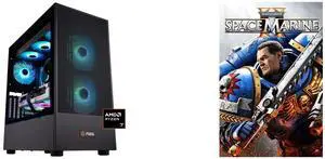 ABS Eurus Ruby Gaming PC - Windows 11 - AMD Ryzen 7 7800X3D - Radeon RX 9070 XT - 32GB DDR5 6000MHz - 2TB M.2 NVMe SSD - AR7800X3D9070XT Warhammer 40,000: Space Marine 2 - PC [Steam Online Game Code]