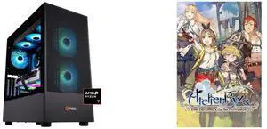 ABS Eurus Ruby Gaming PC - Windows 11 - AMD Ryzen 7 7800X3D - Radeon RX 9070 XT - 32GB DDR5 6000MHz - 2TB M.2 NVMe SSD - AR7800X3D9070XT Atelier Ryza: Ever Darkness & the Secret Hideout [Online Game Code]