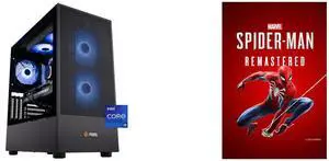 ABS Aeolian Aqua Gaming PC - Windows 11 - Intel Core Ultra 7 265KF - GeForce RTX 5070 Ti - DLSS 4 - AI-Powered Performance - 32GB DDR5 6000 - 2TB M.2 NVMe SSD - AA265KF5070TI Marvel's Spider-Man Remastered - PC [Steam Code, UNITED STATES]
