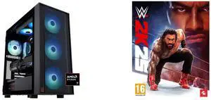 ABS Eurus Ruby Gaming PC - Windows 11 - AMD Ryzen 7 9800X3D - GeForce RTX 5070 Ti - DLSS 4 - AI-Powered Performance - 32GB DDR5 6400MHz - 2TB M.2 NVMe SSD - ER9800X3D5070TI4 WWE 2K25 - PC [Steam Online Game Code]