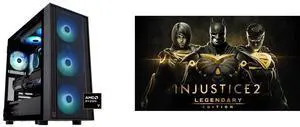 ABS Eurus Ruby Gaming PC - Windows 11 - AMD Ryzen 7 9800X3D - GeForce RTX 5070 Ti - DLSS 4 - AI-Powered Performance - 32GB DDR5 6400MHz - 2TB M.2 NVMe SSD - ER9800X3D5070TI4 Injustice 2 Legendary Edition [Online Game Code]