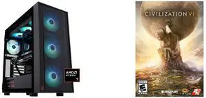 ABS Eurus Ruby Gaming PC - Windows 11 - AMD Ryzen 7 9800X3D - GeForce RTX 5080 - DLSS 4 - AI-Powered Performance - 32GB DDR5 6400MHz - 2TB M.2 NVMe SSD - ER9800X3D50807 Sid Meier's Civilization VI (Steam) [Online Game Code]