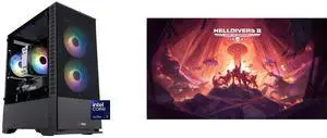 ABS Cyclone Aqua Gaming PC - Windows 11 - Intel Core Ultra 7 265KF - GeForce RTX 5070 - DLSS 4 - AI-Powered Performance - 32GB DDR5 6000MHz - 1TB M.2 NVMe SSD - CA265KF5070 HELLDIVERS 2 - PC [Steam Code, UNITED STATES]