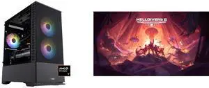 ABS Cyclone Ruby Gaming PC - Windows 11 - AMD Ryzen 7 7800X3D - GeForce RTX 5070 - DLSS 4 - AI-Powered Performance - 32GB DDR5 6000 - 1TB M.2 NVMe SSD - CR7800X3D5070 HELLDIVERS 2 - PC [Steam Code, UNITED STATES]