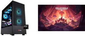 ABS Eurus Ruby Gaming PC - Windows 11 - AMD Ryzen 7 7800X3D - Radeon RX 9070 XT - 32GB DDR5 6000MHz - 2TB M.2 NVMe SSD - AR7800X3D9070XT HELLDIVERS 2 - PC [Steam Code, UNITED STATES]