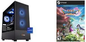 ABS Aeolian Aqua Gaming PC - Windows 11 - Intel Core Ultra 7 265KF - GeForce RTX 5070 Ti - DLSS 4 - AI-Powered Performance - 32GB DDR5 6000 - 2TB M.2 NVMe SSD - AA265KF5070TI DRAGON QUEST XI: Echoes of an Elusive Age - Digital Edition of Li