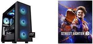 ABS Eurus Ruby Gaming PC - Windows 11 - AMD Ryzen 7 9800X3D - GeForce RTX 5070 Ti - DLSS 4 - AI-Powered Performance - 32GB DDR5 6400MHz - 2TB M.2 NVMe SSD - ER9800X3D5070TI4 Street Fighter™ 6 - PC [Steam Online Game Code]