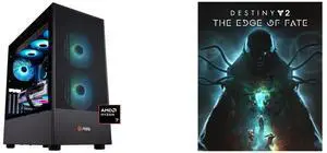 ABS Eurus Ruby Gaming PC - Windows 11 - AMD Ryzen 7 7800X3D - Radeon RX 9070 XT - 32GB DDR5 6000MHz - 2TB M.2 NVMe SSD - AR7800X3D9070XT Destiny 2: The Edge of Fate - Pre-Order - PC [Steam Online Game Code]