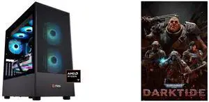 ABS Eurus Ruby Gaming PC - Windows 11 - AMD Ryzen 7 7800X3D - Radeon RX 9070 XT - 32GB DDR5 6000MHz - 2TB M.2 NVMe SSD - AR7800X3D9070XT Warhammer 40,000: Darktide - PC [Steam Online Game Code]