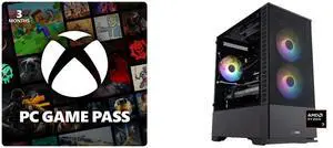 PC Game Pass (100+ PC Games All You Can Play) 3 Month US Region [Digital Code] ABS Cyclone Ruby Gaming PC - Windows 11 - AMD Ryzen 7 7800X3D - GeForce RTX 5070 - DLSS 4 - AI-Powered Performance - 32GB DDR5 6000 - 1TB M.2 NVMe SSD - CR7800X3