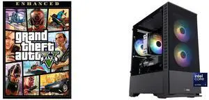 Grand Theft Auto V Enhanced [Online Game Code] ABS Cyclone Aqua Gaming PC - Windows 11 - Intel Core Ultra 7 265KF - GeForce RTX 5070 - DLSS 4 - AI-Powered Performance - 32GB DDR5 6000MHz - 1TB M.2 NVMe SSD - CA265KF5070
