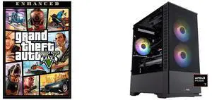 Grand Theft Auto V Enhanced [Online Game Code] ABS Cyclone Ruby Gaming PC - Windows 11 - AMD Ryzen 7 7800X3D - GeForce RTX 5070 - DLSS 4 - AI-Powered Performance - 32GB DDR5 6000 - 1TB M.2 NVMe SSD - CR7800X3D5070