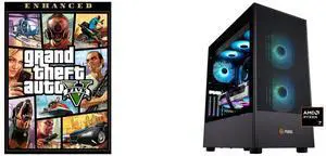 Grand Theft Auto V Enhanced [Online Game Code] ABS Eurus Ruby Gaming PC - Windows 11 - AMD Ryzen 7 7800X3D - Radeon RX 9070 XT - 32GB DDR5 6000MHz - 2TB M.2 NVMe SSD - AR7800X3D9070XT