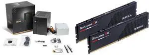 ASRock DeskMeet X600 Series Barebone mini PC , Supports AMD Socket AM5 Ryzen™ 9000&8000&7000 Series Processors, up to 65W, support 4 x DDR5 DIMMs, up to 7200+ MHz (OC), 256GB Memory. G.SKILL Ripjaws S5 Series 64GB (2 x 32GB) 288-Pin PC RAM