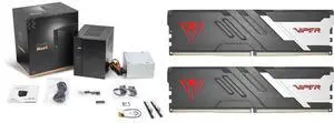 ASRock DeskMeet X600 Series Barebone mini PC , Supports AMD Socket AM5 Ryzen™ 9000&8000&7000 Series Processors, up to 65W, support 4 x DDR5 DIMMs, up to 7200+ MHz (OC), 256GB Memory. Patriot Viper Venom 64GB (2 x 32GB) 288-Pin PC RAM DDR5 6