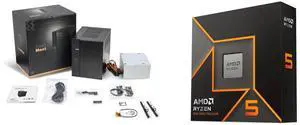 ASRock DeskMeet X600 Series Barebone mini PC , Supports AMD Socket AM5 Ryzen™ 9000&8000&7000 Series Processors, up to 65W, support 4 x DDR5 DIMMs, up to 7200+ MHz (OC), 256GB Memory. AMD Ryzen 5 9600X - Ryzen 5 9000 Series Granite Ridge (Ze