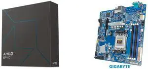 AMD EPYC 4005 (5th Gen) 4545P Hexadeca-core (16 Core) 64MB L3 Cache Socket AM5 65W Processor 100-100001764WOF GIGABYTE MC13-LE0 Motherboard - AMD EPYC™ 4005/4004 & Ryzen™ 9000/7000 - microATX UP 1Gb/s LAN