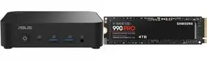 ASUS NUC 14 Essential Barebone Kit Mini PC with Intel Processor N150, Single DDR5-4800 RAM slot, Single Storage Design, Triple Display support, 2.5G LAN, Wi-Fi 6E & Bluetooth 5.3, VESA Mount included SAMSUNG 990 PRO SSD 4TB PCIe 4.0 M.2 228