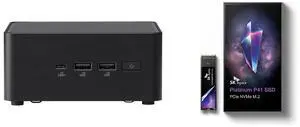 ASUS NUC 14 Pro RNUC14RVHU50000UI Tall Barebone Kit w/ Intel 14th Gen Core Ultra 5 125H (NPU Support) Triple storage Design, Thunderbolt™ 4,Wi-Fi 6E & Bluetooth 5.3-Memory and Storage Sold Separately SK hynix Platinum P41 M2 SSD 2TB, M.2 22