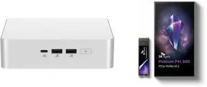 ASUS NUC 15 Pro+ Barebone Mini PC with Intel Series 2 Core Ultra 9 285H, 2x DDR5 SO-Dimm Slots, Dual Storage Design, Thunderbolt™ 4, Wi-Fi 7, Aluminum Chassis  - Memory and Storage Sold Separately SK hynix Platinum P41 M2 SSD 2TB, M.2 2280