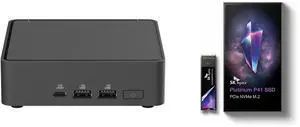 ASUS NUC 15 Pro RNUC15CRKU70000U Black Barebone System w/ Intel Ultra 7 255H CPU, Integrated - Intel Arc 140T Graphics ,US cord, Single Unit - Memory and Storage Sold Separately SK hynix Platinum P41 M2 SSD 2TB, M.2 2280 NVME PCIe Gen4.0 In