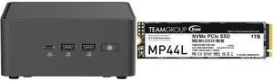 ASUS NUC 15 Pro RNUC15CRHU70000U Black Barebone System w/ Intel Ultra 7 255H CPU, Integrated - Intel Arc 140T Graphics ,US cord, Single Unit - Memory and Storage Sold Separately Team Group MP44L M.2 2280 1TB PCIe 4.0 x4 with NVMe 1.4 TLC In