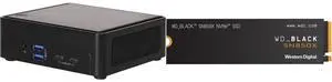 ASRock Industrial NUCS BOX-1340P/D4 Black Barebone Systems - Mini-PC(Intel® 13th Gen (Raptor Lake-P) Core™ Processors i5-1340P, Supports Quad display, 2 x HDMI 2.0b, 2 x DP 1.4a (from Type-C)) WD_BLACK 1TB SN850X NVMe Internal Gaming SSD So