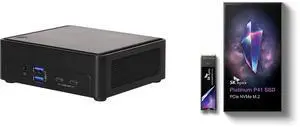 ASRock Industrial NUCS BOX-1340P/D4 Black Barebone Systems - Mini-PC(Intel® 13th Gen (Raptor Lake-P) Core™ Processors i5-1340P, Supports Quad display, 2 x HDMI 2.0b, 2 x DP 1.4a (from Type-C)) SK hynix Platinum P41 M2 SSD 2TB, M.2 2280 NVME