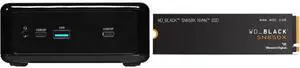 ASRock Industrial NUC 1200 BOX Series NUC BOX-1220P Black Fanned BOX WD_BLACK 4TB SN850X NVMe Internal Gaming SSD Solid State Drive - Gen4 PCIe, M.2 2280, Up to 7,300 MB/s - WDS400T2X0E