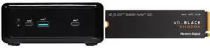 ASRock Industrial NUC BOX-J6412 Black Mini / Booksize Barebone System WD_BLACK 1TB SN850X NVMe Internal Gaming SSD Solid State Drive - Gen4 PCIe, M.2 2280, Up to 7,300 MB/s - WDS100T2X0E