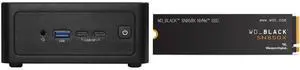 ASRock Industrial 4X4 BOX-AI340 Barebone Systems- Mini-PC (AMD Ryzen™ AI 5 340 CPU Kraken Point APU, DDR5 5600, support Quad-Display, USB4, Fanned BOX) Single Unit - Memory and Storage Sold Separately WD_BLACK 4TB SN850X NVMe Internal Gamin
