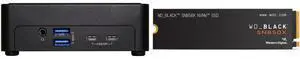 ASRock Industrial NUCS BOX-155H Slim Type Fanned Barebone WD_BLACK 4TB SN850X NVMe Internal Gaming SSD Solid State Drive - Gen4 PCIe, M.2 2280, Up to 7,300 MB/s - WDS400T2X0E