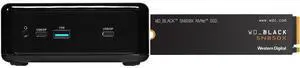 ASRock Industrial 4x4 BOX-7535U Black Fanned Embedded BOX PC WD_BLACK 1TB SN850X NVMe Internal Gaming SSD Solid State Drive - Gen4 PCIe, M.2 2280, Up to 7,300 MB/s - WDS100T2X0E