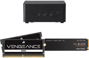 ASUS NUC 14 Pro RNUC14RVHU50000UI Tall Barebone Kit w/ Intel 14th Gen Core Ultra 5 125H (NPU Support) Triple storage Design, Thunderbolt™ 4,Wi-Fi 6E & Bluetooth 5.3-Memory and Storage Sold Separately CORSAIR Vengeance 48GB 262-Pin DDR5 SO-D
