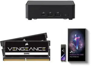 ASUS NUC 14 Pro Intel Core Ultra 5 125H RNUC14RVKU50000UI (NPU Support) Slim PC Barebone W/ 2x DDR5 SO-Dimm Slots, US cord, Single Unit - Memory and Storage Sold Separately CORSAIR Vengeance 48GB 262-Pin DDR5 SO-DIMM DDR5 5600 (PC5 44800) L