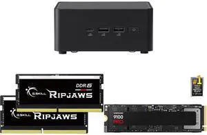 ASUS NUC 14 Pro RNUC14RVHU50000UI Tall Barebone Kit w/ Intel 14th Gen Core Ultra 5 125H (NPU Support) Triple storage Design, Thunderbolt™ 4,Wi-Fi 6E & Bluetooth 5.3-Memory and Storage Sold Separately G.SKILL Ripjaws SO-DIMM 64GB (2 x 32GB)